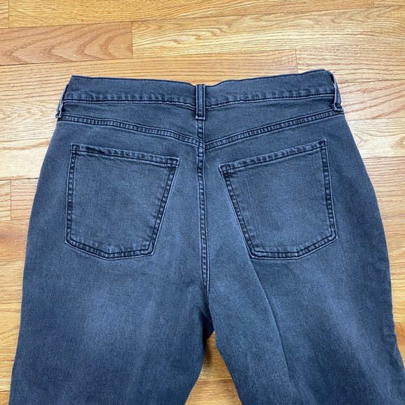 Old Navy Mid Rise Boyfriend Jeans Womens 8 Black Distressed Frayed Grunge Edgy - Picture 6 of 6
